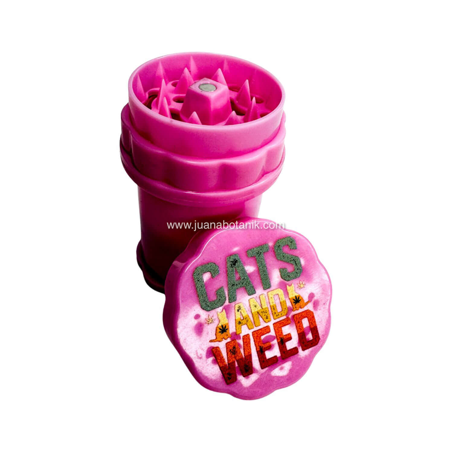 Grinder medtainer pequeño rosado cats and weed