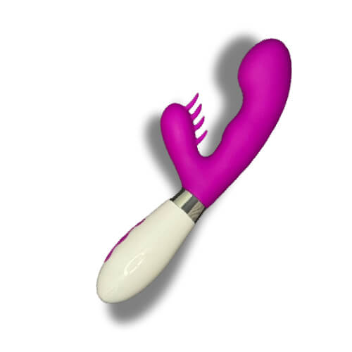 Vibrador doble motor con relieves estimulantes