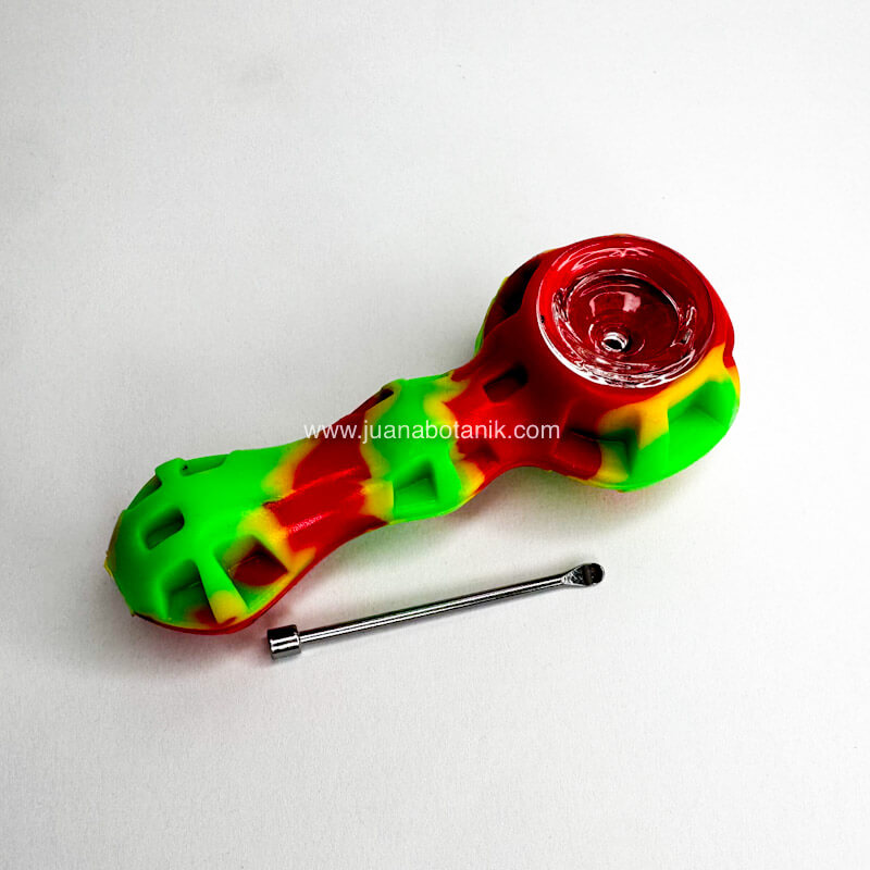 Pipa de silicona y vidrio con Dabber integrado